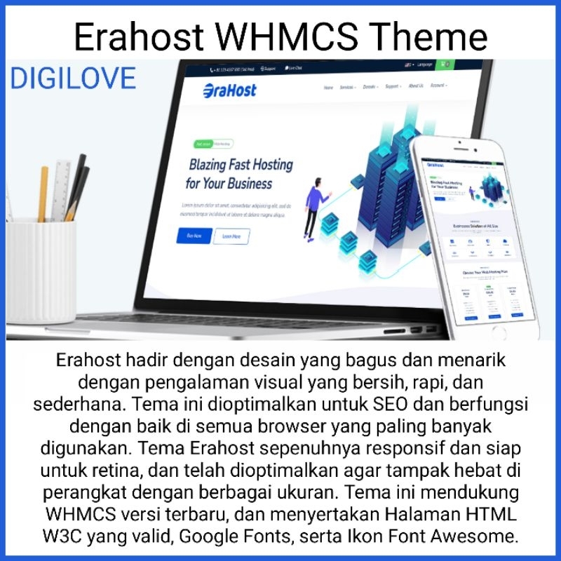 Erahost WHMCS Theme