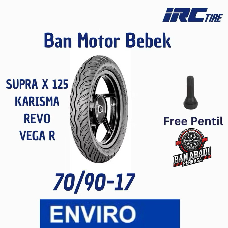 Ban Motor Satria FU / IRC Enviro 70/90 Ring17 Tubeless