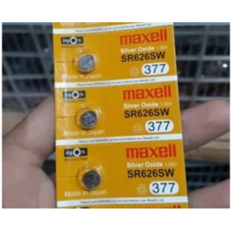ORIGINAL baterai Maxell SR 626 SW SR626SW 377 satuan