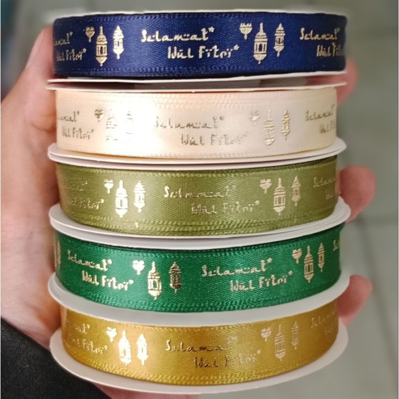 

Pita Idul Fitri / Pita Lebaran / Pita Hampers 1,2cm panjang +-18m