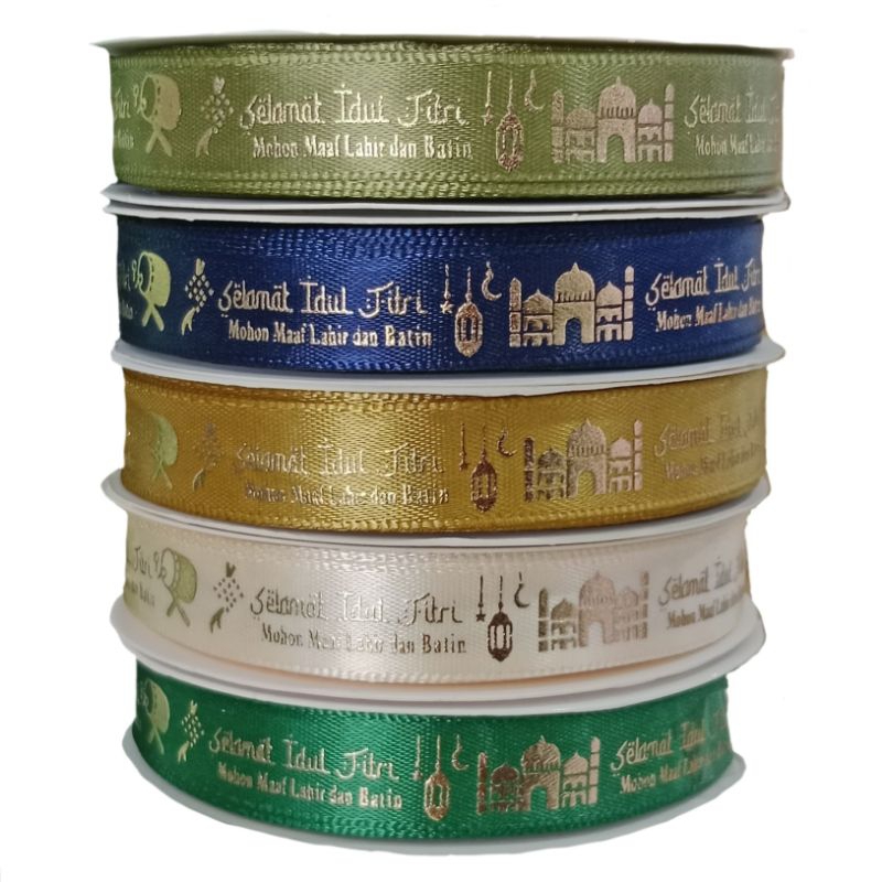 

Pita Idul Fitri / Pita Lebaran / Pita Hampers 1,2cm panjang +-18m