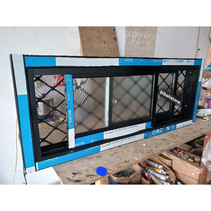 jendela 50x150-40x120 sleding tinggi 50cm lebar 120cm tralis kasa nyamuk almunium series