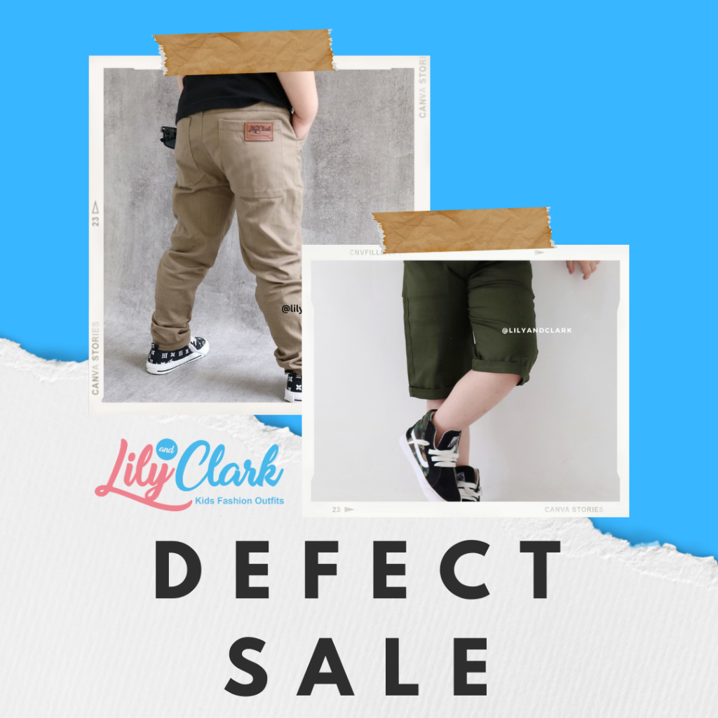 Defect/ Reject Minor Celana Chino Panjang dan Pendek Anak Laki-Laki Lily n Clark