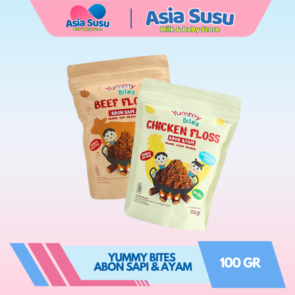 

Yummy Bites Abon Mpasi & Anak 100 GR [Abon Ayam, Abon Sapi] - BB Booster / NO MSG