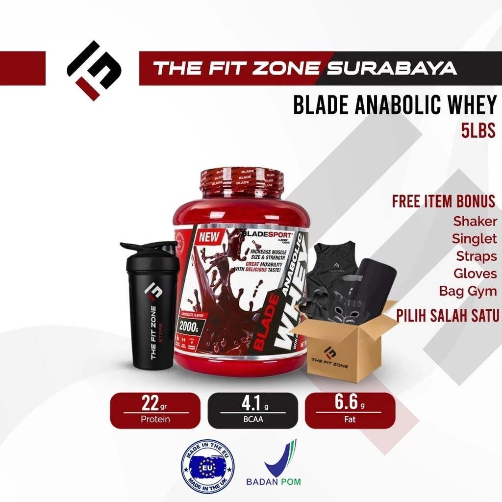 BLADE SPORTS Whey 5 Lbs Supplementasi Fitness Susu Whey Protein Concentrate