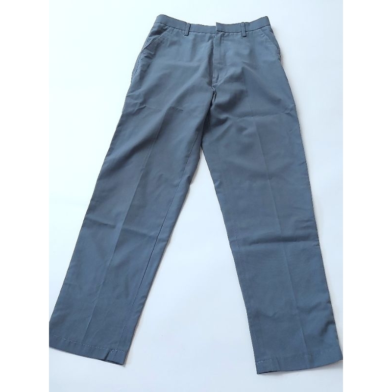 Celana panjang seragam sekolah SMA standard abu size S (preloved)