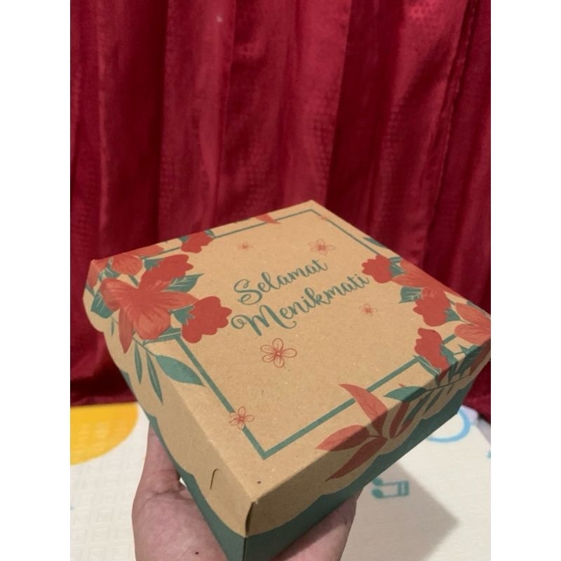 

Promo !!! Dus Snack/kue/nasi | Kardus Uk 15x15 bahan tebal