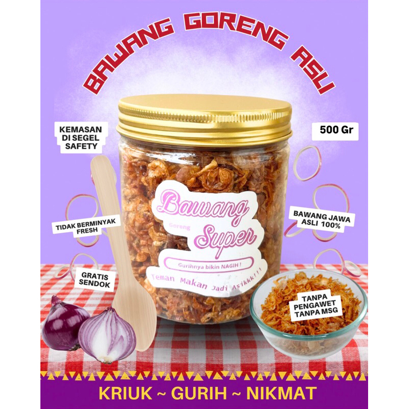 

Bawang Goreng ASLI JAWA tanpa campuran