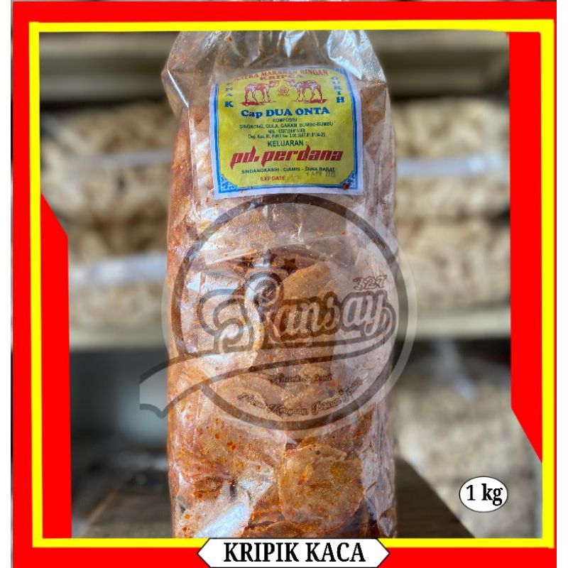 

Keripik kaca/kripik beling/Opak kaca(kripca) 1kg, gurih, pedas, nikmat 1kg