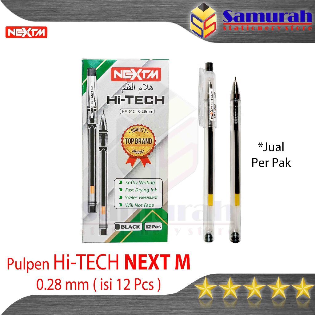 

ATK9 Pulpen Next M Hitech NM 012 0.28 mm / GelPen Hi-Tech NM-012 Hitam 0,28 mm Next-M / Pena Gel