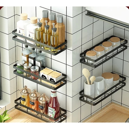 Rak Gantung Bumbu Dapur Tempel Dinding Tempat Garam