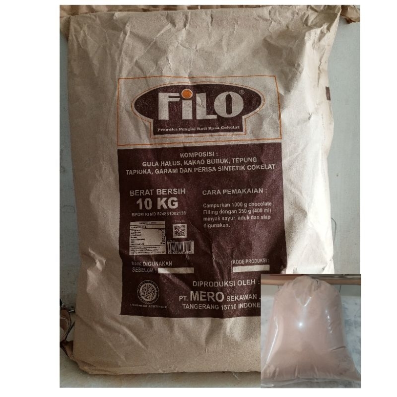 

Coklat Bubuk filo / Filling bubuk isian Roti 1 kg