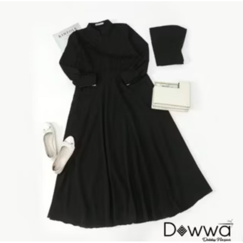 PL Gamis RH (Rumah Hafidzah) edisi Dowwa hitam M umbrella