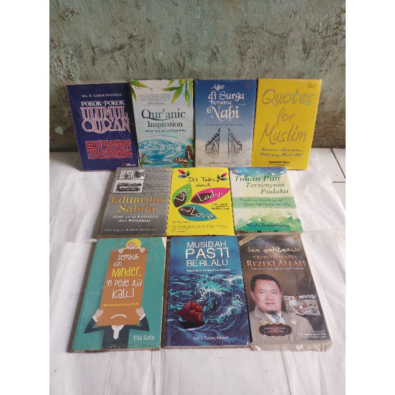 BUKU MOTIVASI ISLAMI POKOK POKOK ULUMUL QURAN , QURANIC INSPIRATION, AGAR DI SURGA BERSAMA NABI, QUA