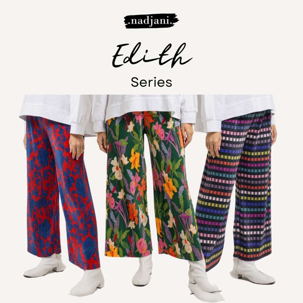 KODE G63Z Nadjani Edith Celana Pants Series 2 printed pleats