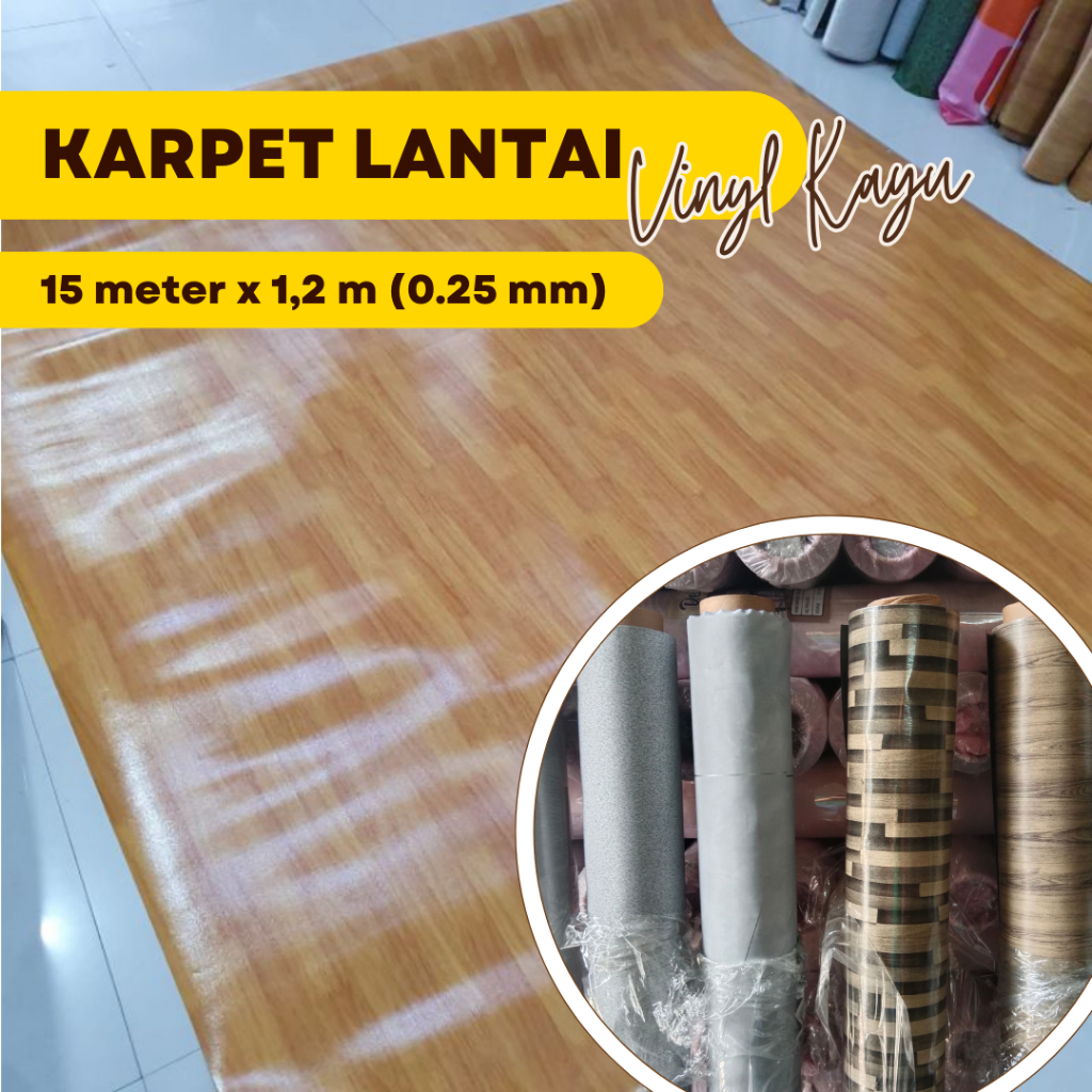 Karpet Lantai Plastik Tebal 15 Meter Di Roll  Serbaguna Untuk Lantai Dan Meja