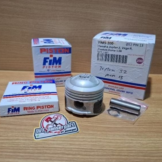 FIM5//PISTON KIT/SEHER SET RING BORE UP 51,5/52 MM PEN 13 FORGED/FORGING/DOM MENTAH YAMAHA JUPITER Z