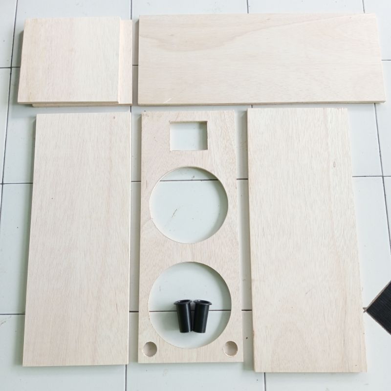 potongan box speaker 8 inch double dan tweeter audax ax65 triplek 12mm