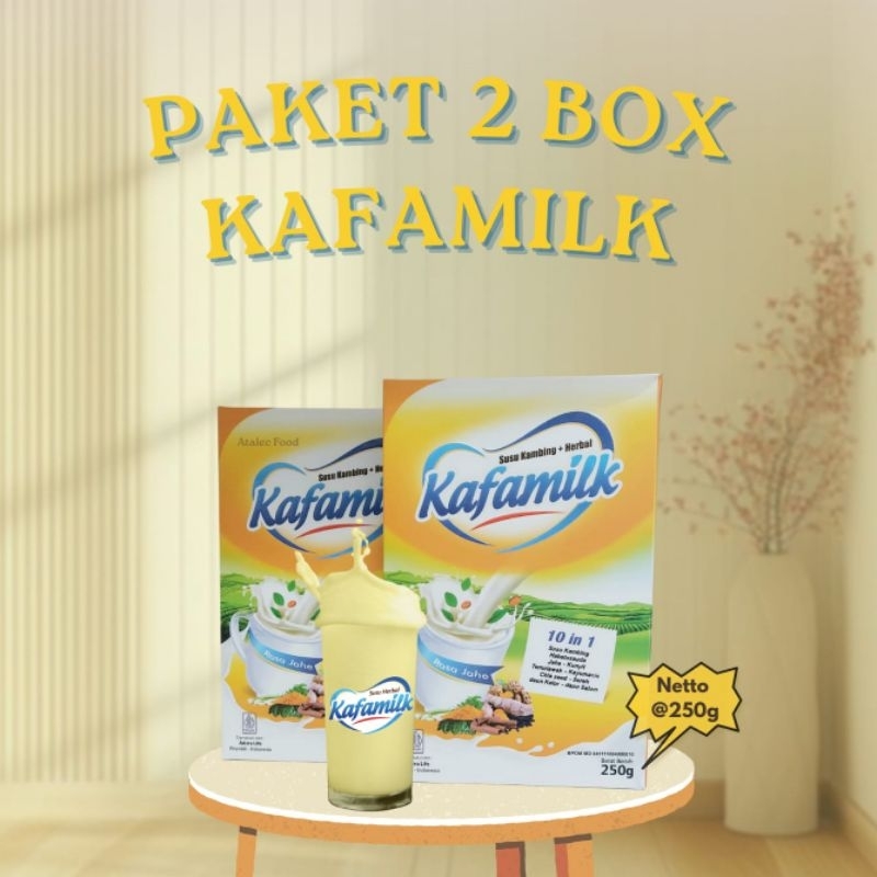 

Kafamilk~ Paket 2 box Susu Kambing Herbal 10 in 1 atasi nyeri sendi, asam urat, Kolesterol, Gerd~