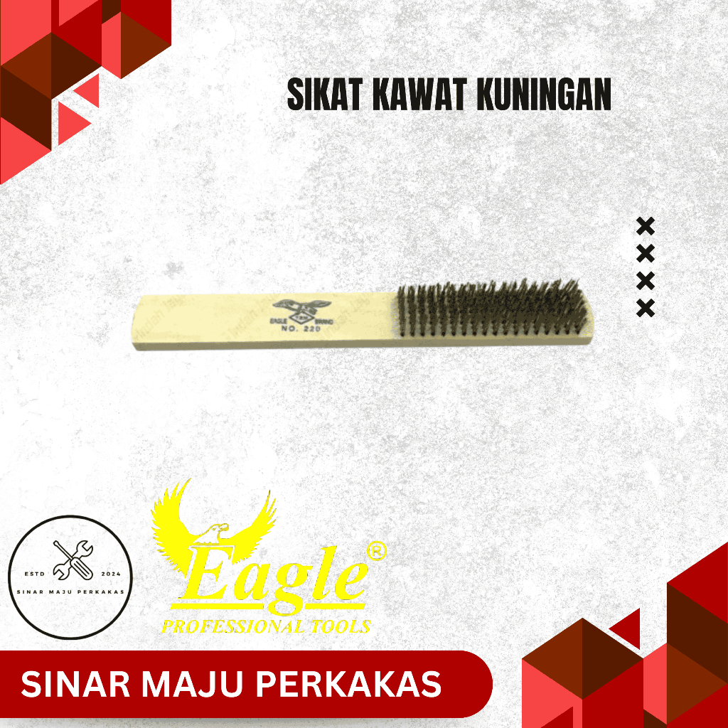 Sikat Kawat Kuningan Halus Eagle 8 Baris