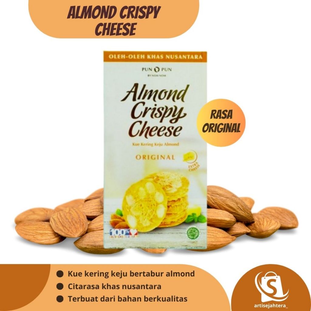 

Almond Crispy varian rasa original, coklat, greentea