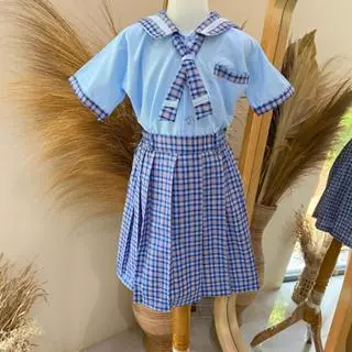 ❤️DKJ❤️TERMURAH KUALITAS TERJAMIN ✅ SERAGAM SEKOLAH PENDEK TK BIRU-KOTAK BIRU