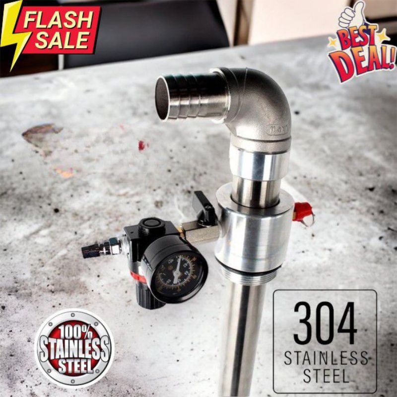 Barrel pump pneumatic stainles 304 pneumatic drum pump sus 304 40mm