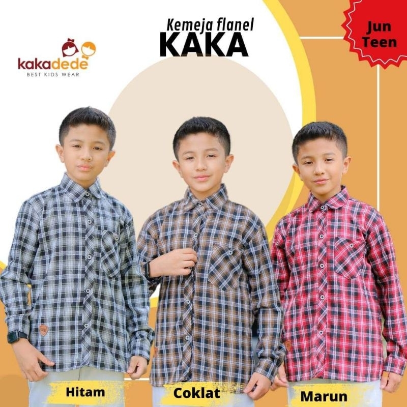 Kemeja flanel kakadede size 20