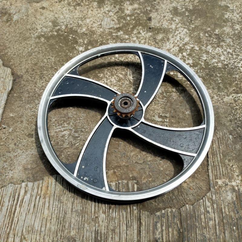 Whell Set Rim Wheel Pelk Velk Velg Sepeda Engkol BMX Minion Minitrex Kipas Palang 4 Racing Alloy Alo