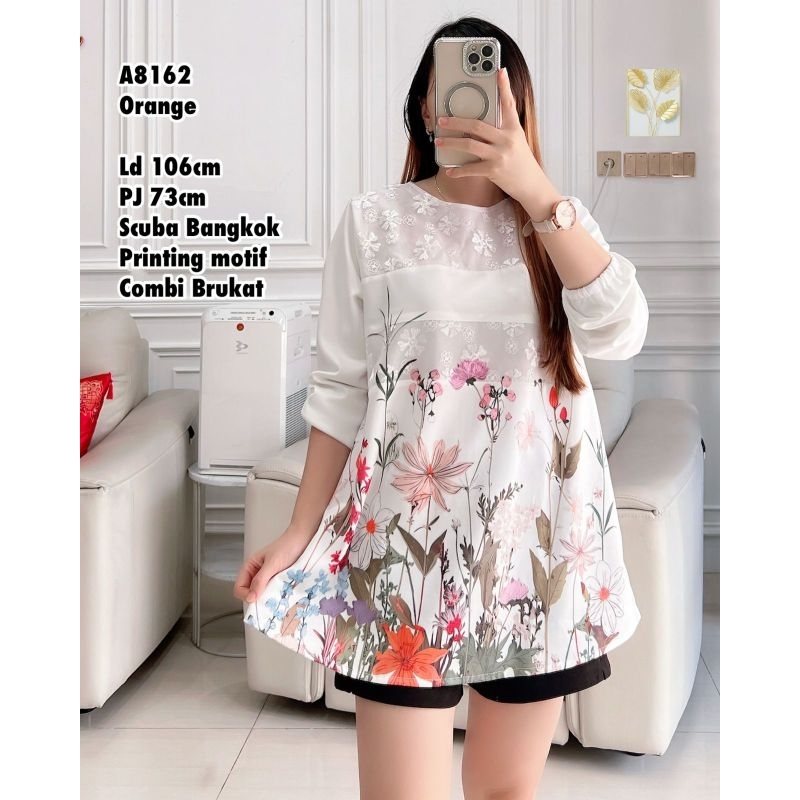 A8162 blus scuba bangkok motif printing