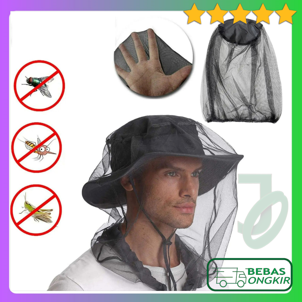 Jaring Topi Panen Madu Lebah Topi Mancing Anti Nyamuk Sparsil B-18DY