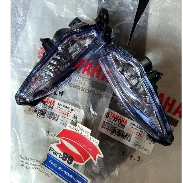 sein sen riting depan kanan kiri set kumplit 44D yamaha xeon karbu lama old original