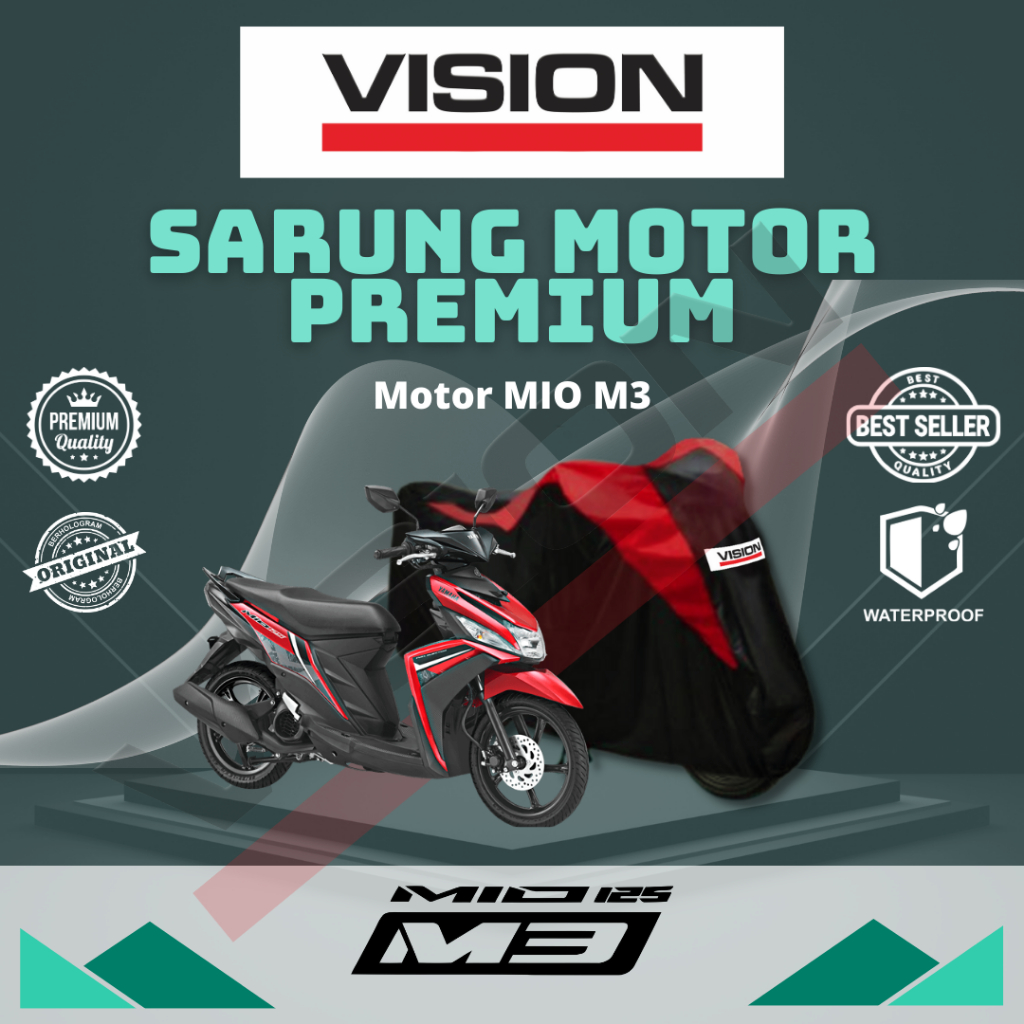 COVER MOTOR - Sarung Motor, Cover Motor Vision Silver Waterproof Anti Air Cover Motor Untuk Motor MI