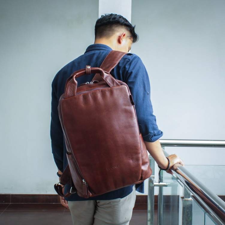 Leather Backpack I Tas Ransel Kulit Wanita & Pria BUCINI Klampok