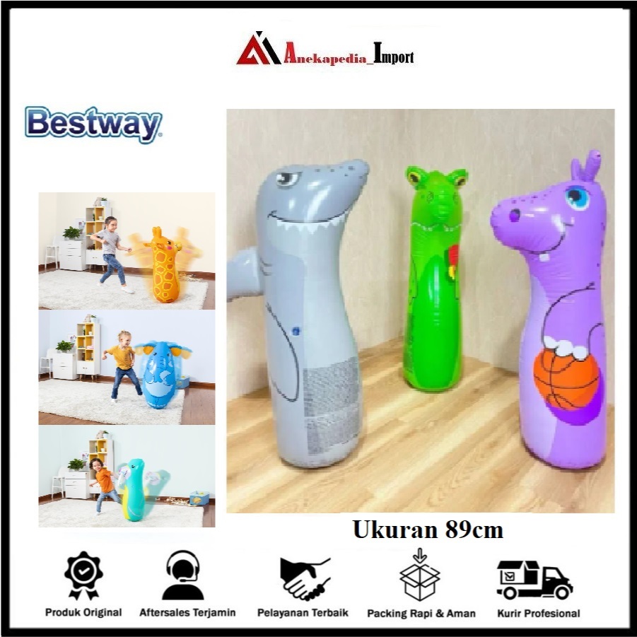 Bestway Mainan Anak Samsak Tinju - Samsak Karakter Hewan - Bestway 52152 - Samsak Anak - Samsak Tinj