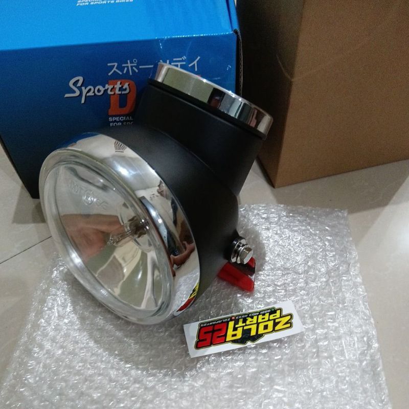 LAMPU DEPAN YL DAY YHA-106 Set Batok YL Besi Hitam Crom Set Speedometer Fungsi PNP CB GL MP CD 90 CD