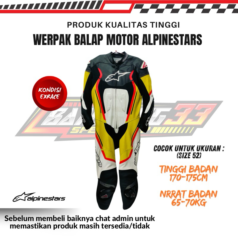 Werpak Balap Motor Alpinestars ORIGINAL