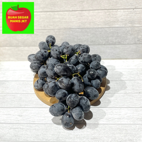 ANGGUR HITAM BERBIJI / NON SEEDLESS / SUMMER ROYAL / AUTUMN GRAPES SEGAR MANIS 500 GR