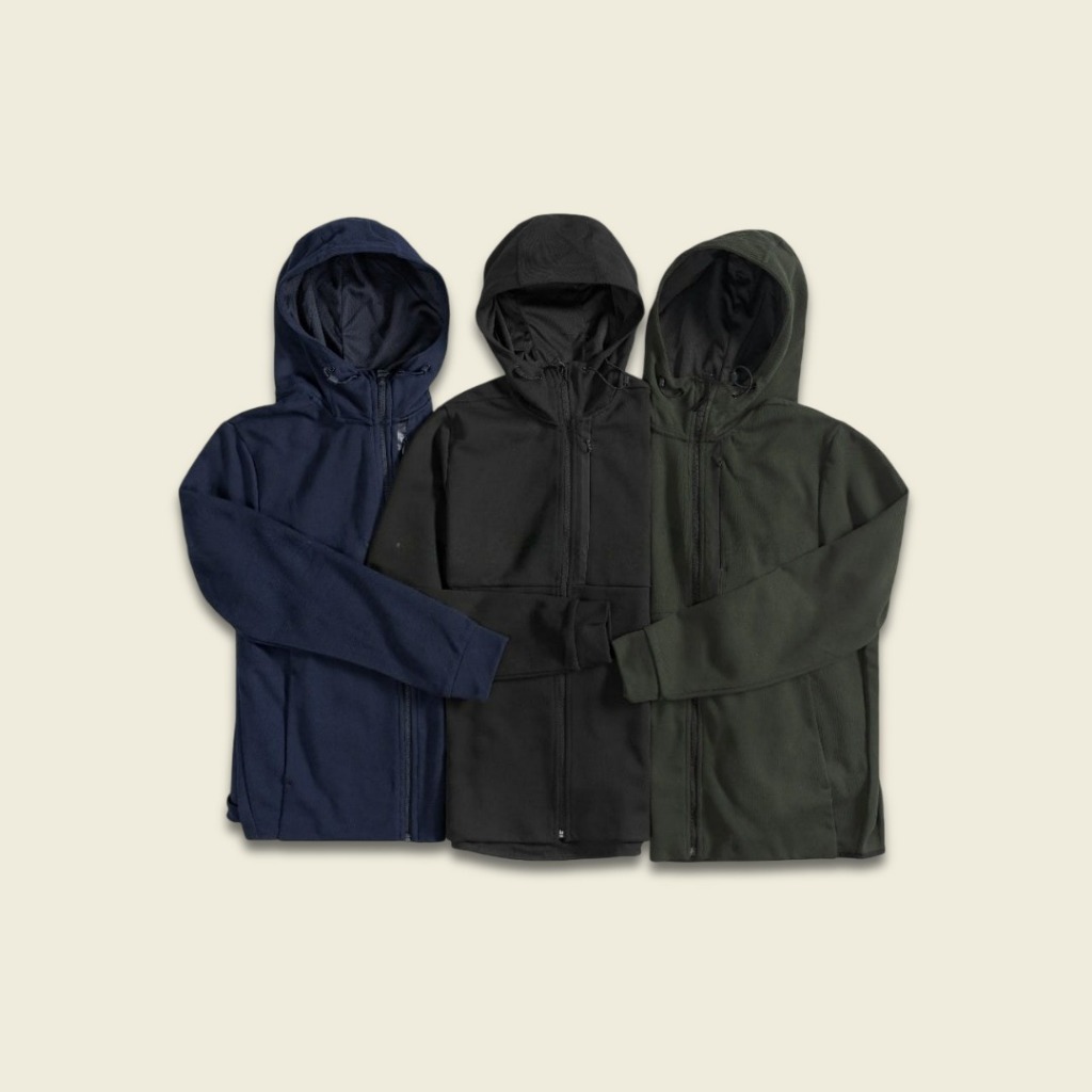 Jaket Sport Fullzip Hoodie Pria - Reguler Sport Track Jacket