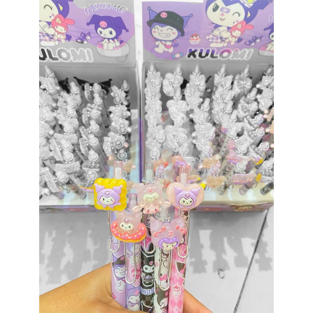 

YIN 1 Box (48 Pcs) Pulpen Karakter Kuromi Sanrio Pulpen Pena Murah Sanrio Stationery Koleksi Imut
