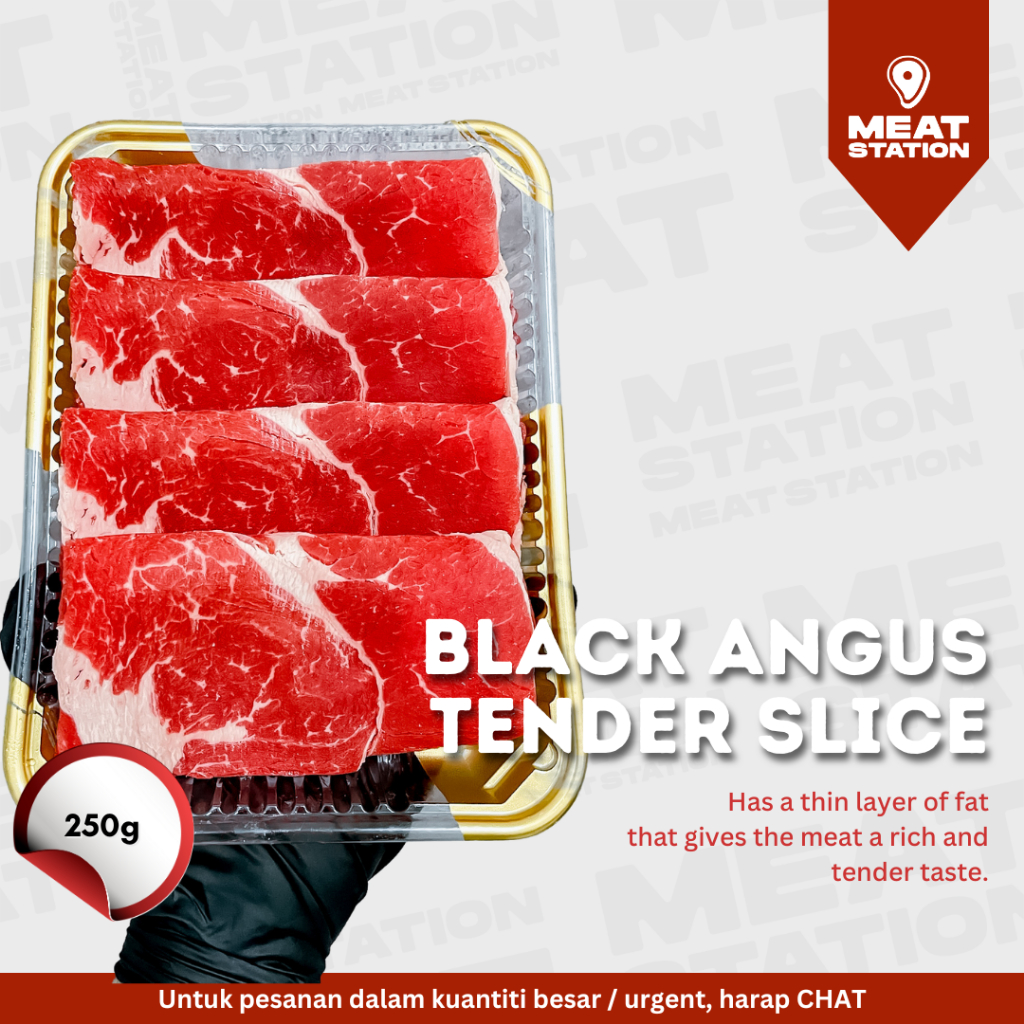 

Black Angus Tender Slice 250g/ Beef Slice Cut / Daging Grill