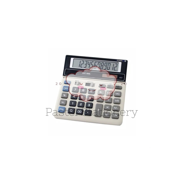 

Calculator Pasar 12 Digit SDC-868L - Kalkulator 868