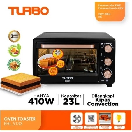 TURBO Oven Listrik 23 Liter EHL5133 / Oven Toaster TURBO 23 Liter EHL5133
