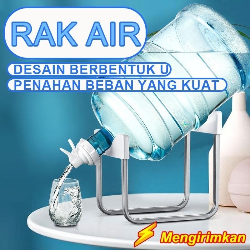 Rak Kaki Dudukan Galon Air - Rak Besi Dudukan Air Galon + Kepala Kran