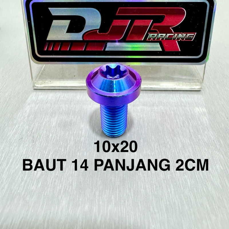 BAUT 14 TITANIUM 10x20 BIG HEAD original VIETNAM baut 14 panjang 2cm