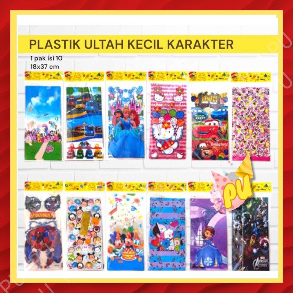 

Plastik Ulang Tahun Anak KECIL isi 10 18x37 CM / Plastik Snack Ulang Tahun