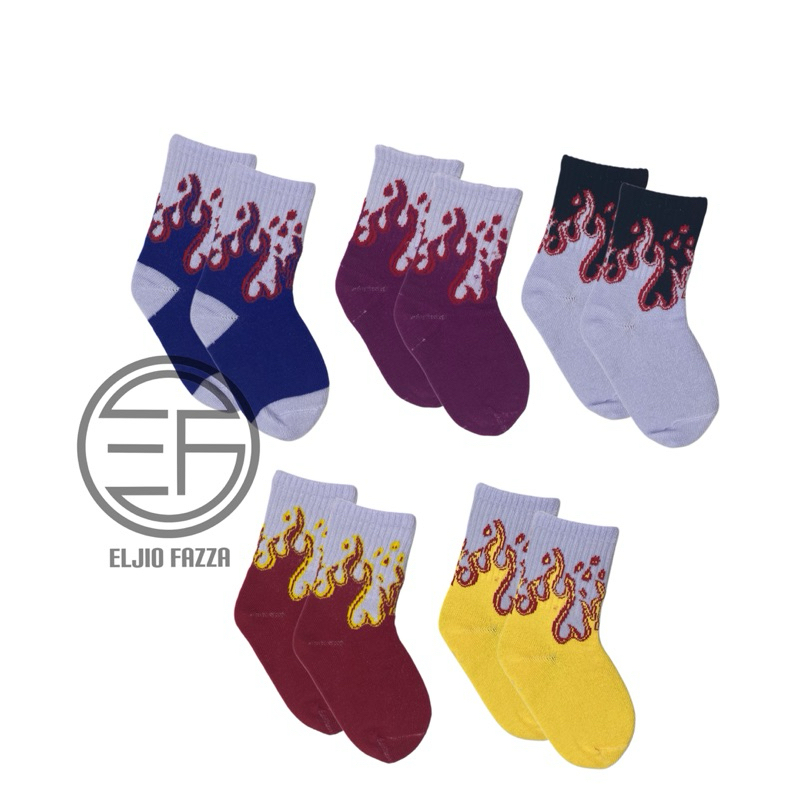 12 PASANG/ 1 LUSIN  Kaos Kaki anak Motif oldschool Premium