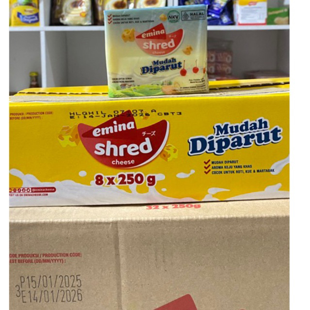 

keju emina shreed @ 250g