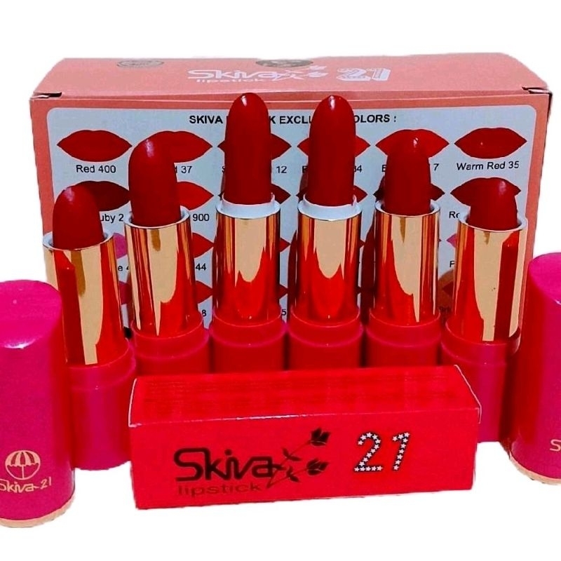 [ 3 pc ] " Best Seller "  Lipstik Skiva21 Seri 400 Original Warna Khusus | Lipstik Skiva21| Bpom✓