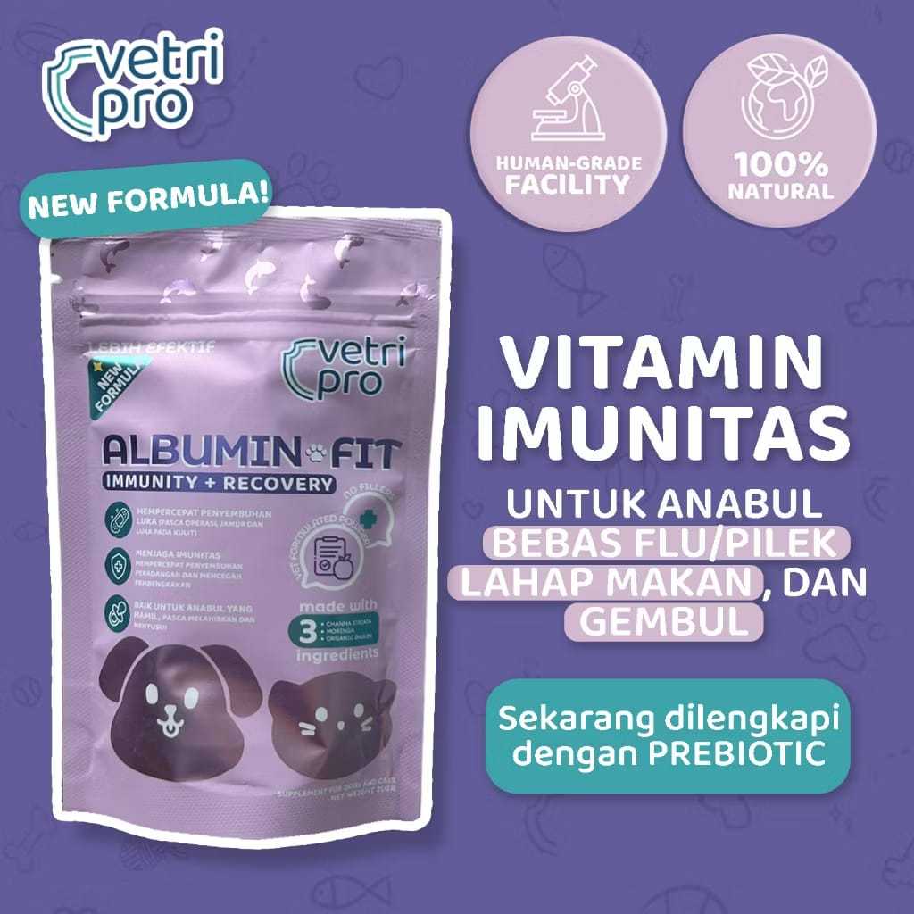 VERTIPRO Albumin Fit Vitamin Imunitas Kucing & Anjing 25gr